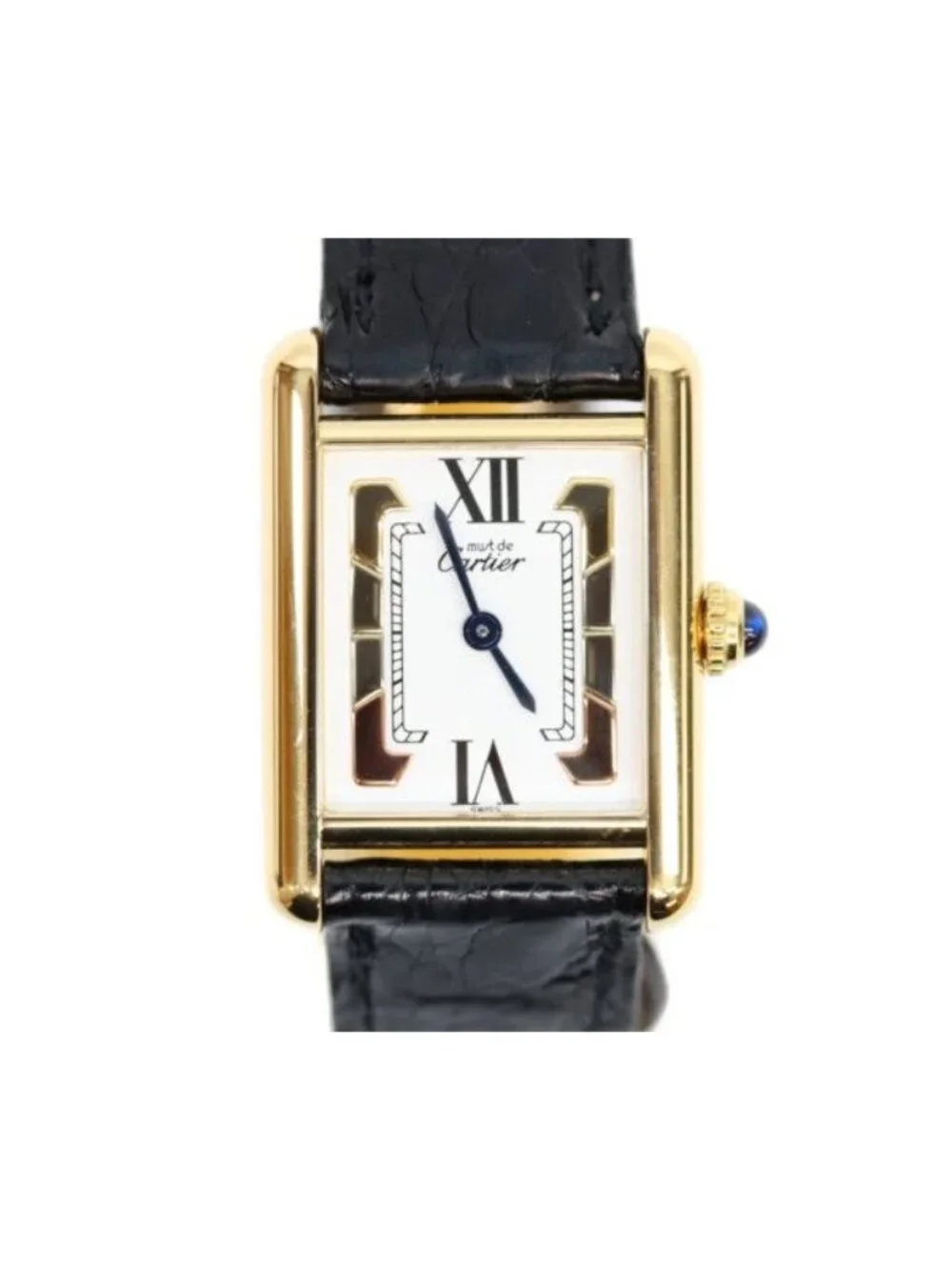 Cartier Trinity Dial Must Tank SM Vermeil Leather Quartz
